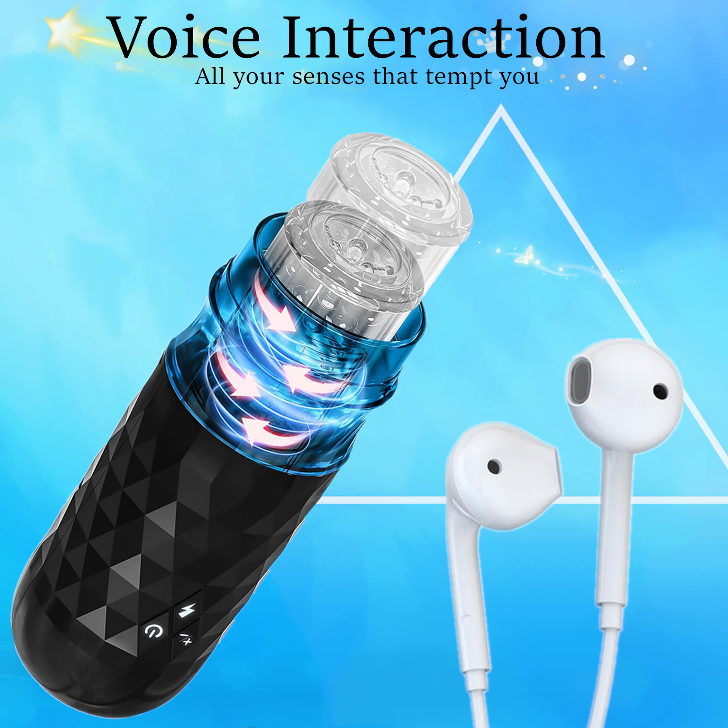 Intelligent Automatic Massage Device for Men - Heating, Telescopic & Rotating Wellness Tool