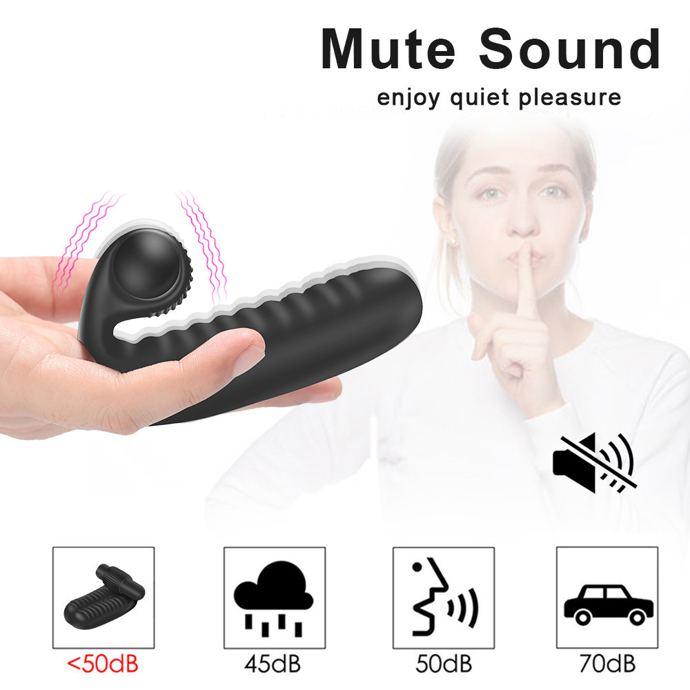 Women's Wearable Finger Vibration Massage Sleeve - Skin-Safe Silicone