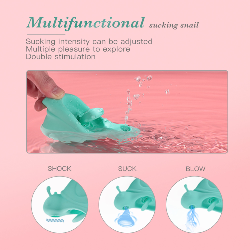Women's Cute Snail-Shaped Suction Licking Vibration Massage Device