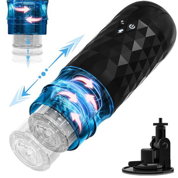 Intelligent Automatic Massage Device for Men - Heating, Telescopic & Rotating Wellness Tool