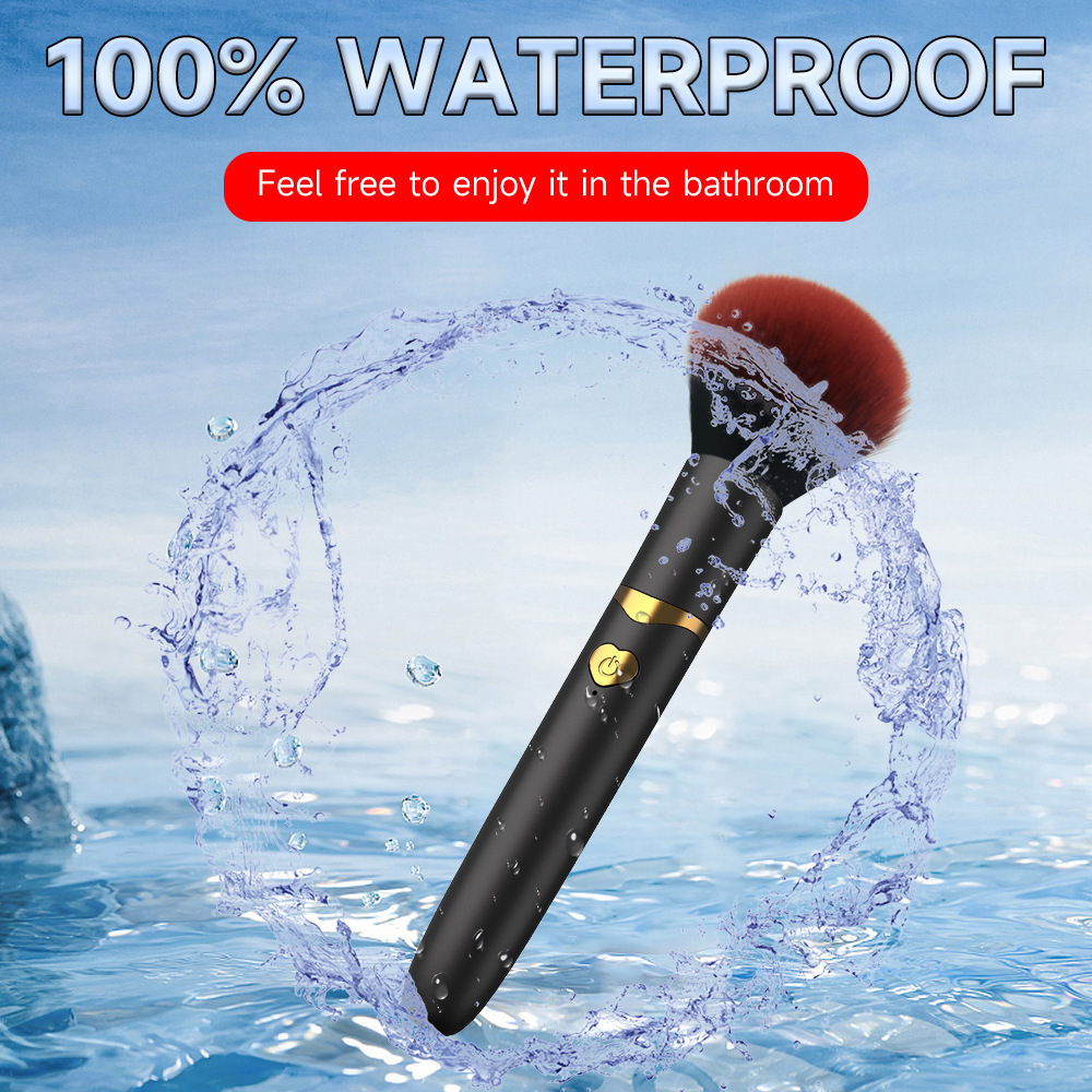 Women's Makeup Brush-Shape Mini Vibration Massage Device - Skin-Safe Silicone