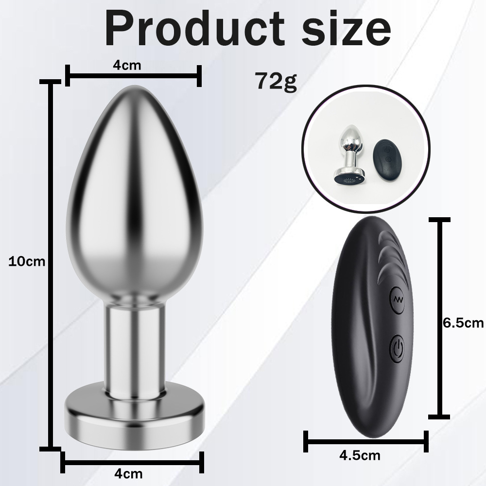 Men's Wireless Remote Control Metal Glowing Vibration Relaxation Tool