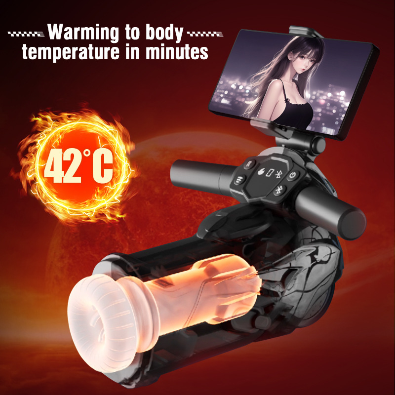 Men's Motorcycle-Shaped Quiet Relaxation Device | Vibration Suction, Heating & Telescopic