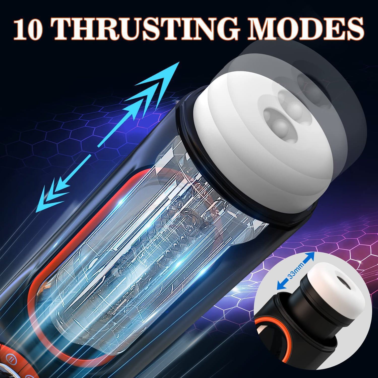 Voyager Alien Automatic Massage Device for Men | Electric Telescopic Silicone Wellness Tool