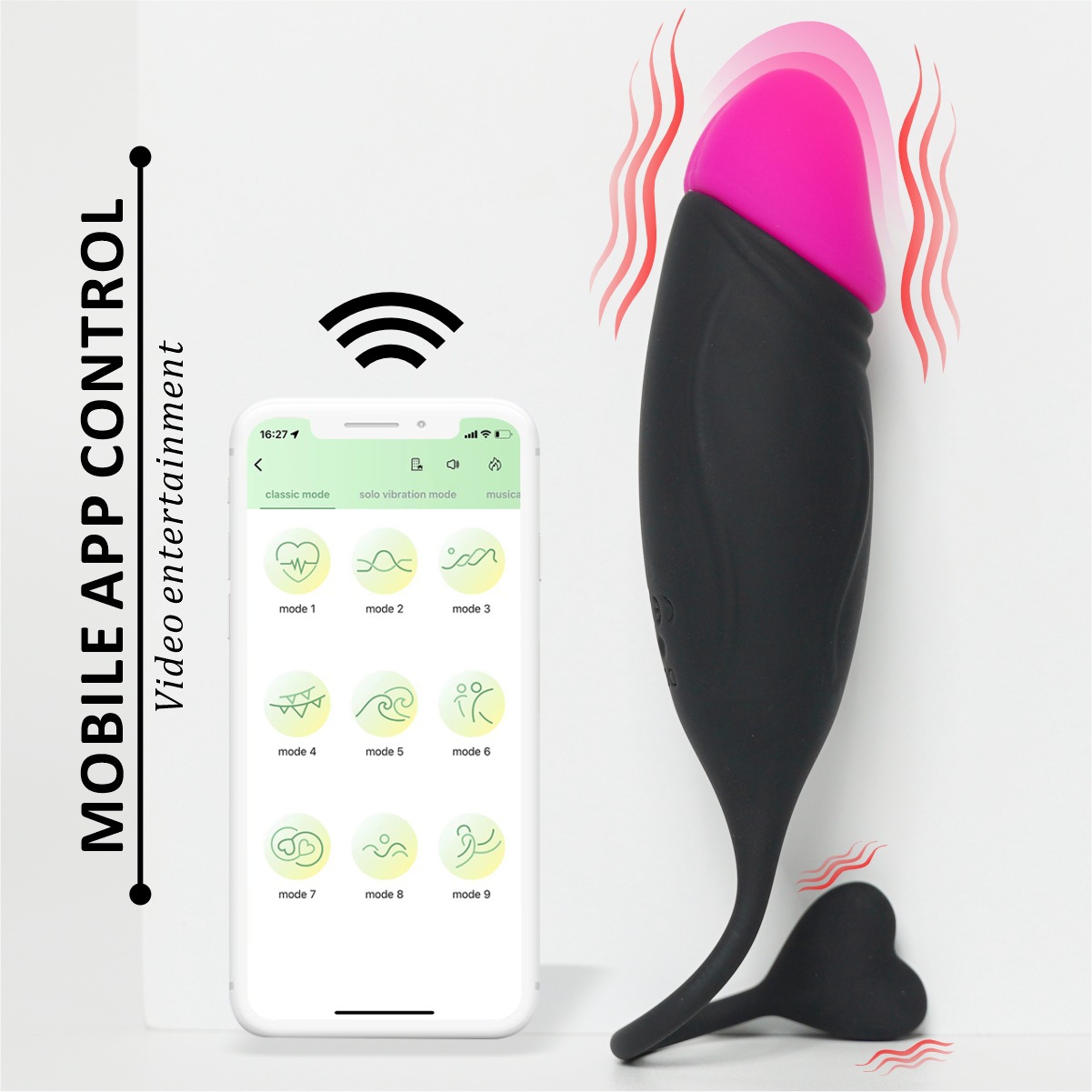 Women's Dual-Color APP Remote Control Vibration Massage Device - Skin-Safe Silicone