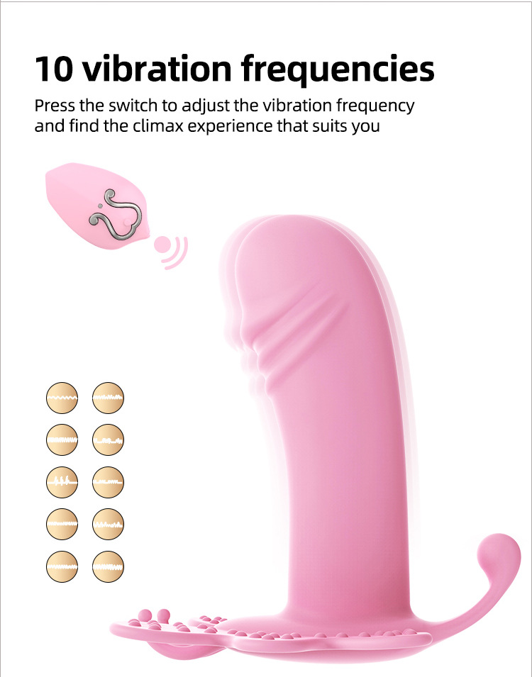 Women's Butterfly Wearable Remote Control Vibration Massage Device - Skin-Safe Silicone