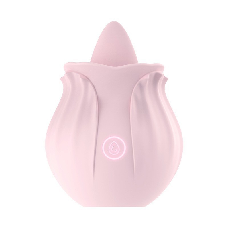Women's Rose-Shaped Suction Vibration Massage Device - Skin-Safe Silicone