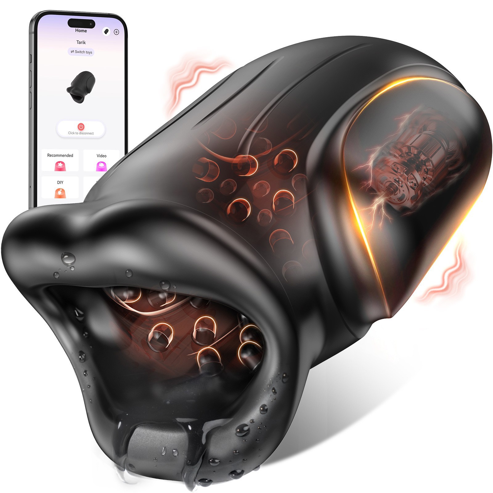 APP Controlled Intelligent Massage Device for Men - Suction & Clamping Personal Care Tool