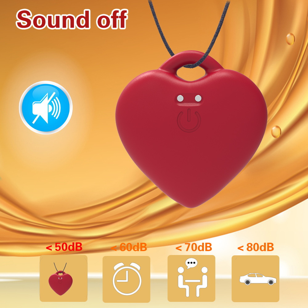 Women's Cute Heart Pendant Wearable APP Vibration Massage Device