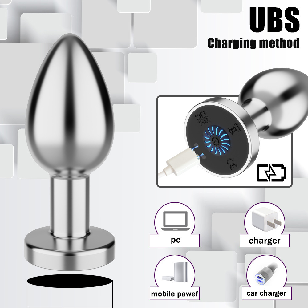 Men's Wireless Remote Control Metal Glowing Vibration Relaxation Tool