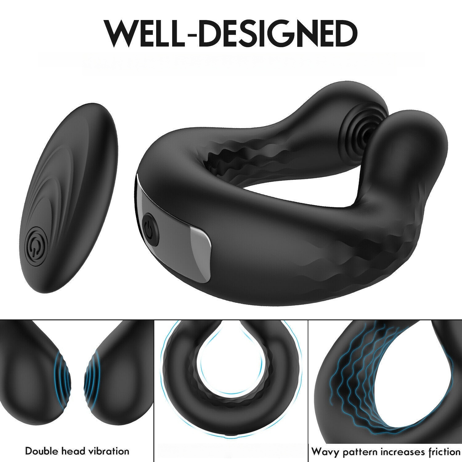 Men's Remote Control Vibration Relaxation Set with Multi-Part Massage | Men Relaxation Device