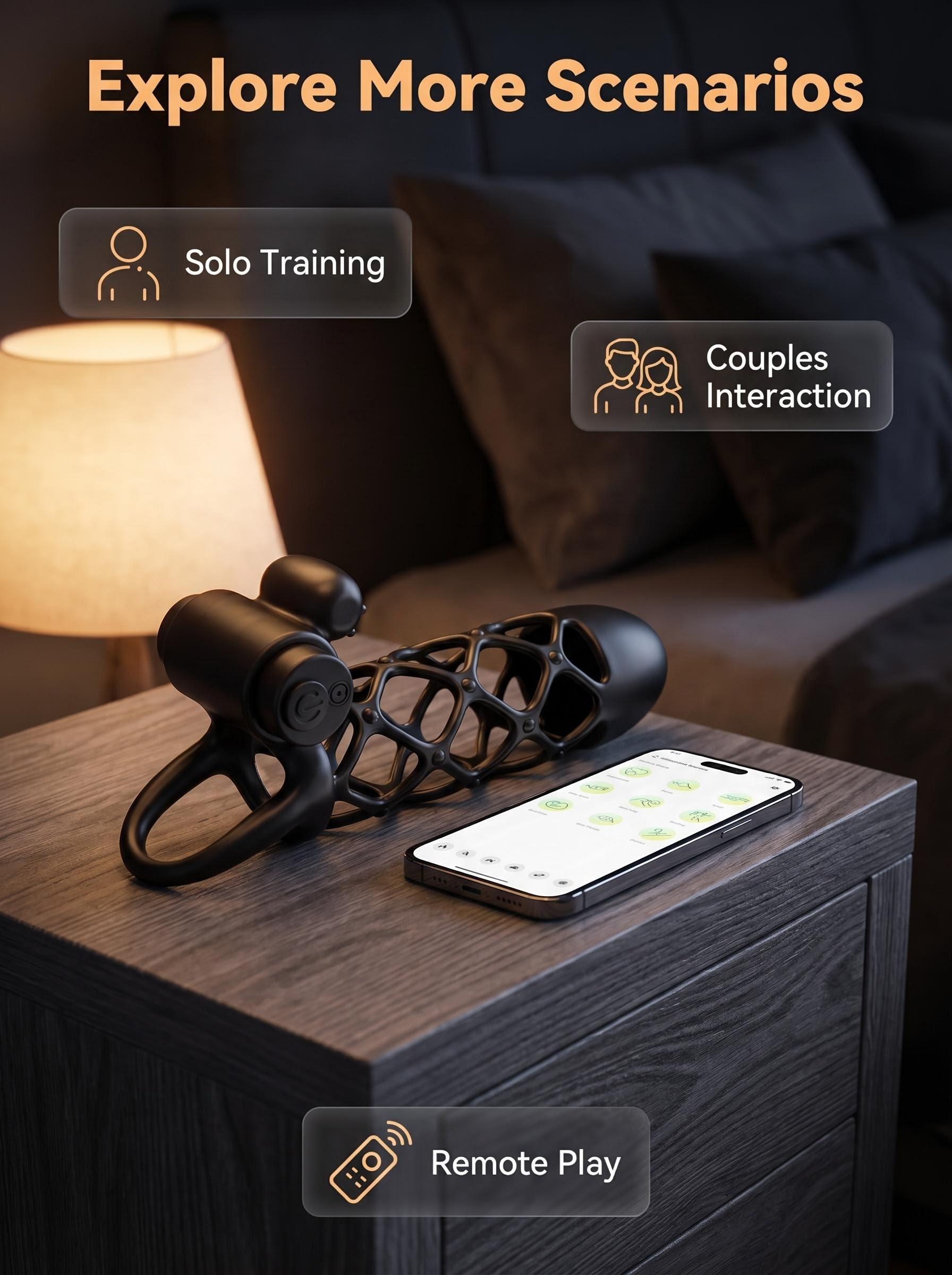 Men's Dual Vibration Ring Massage Tool | Couple Relaxation Device