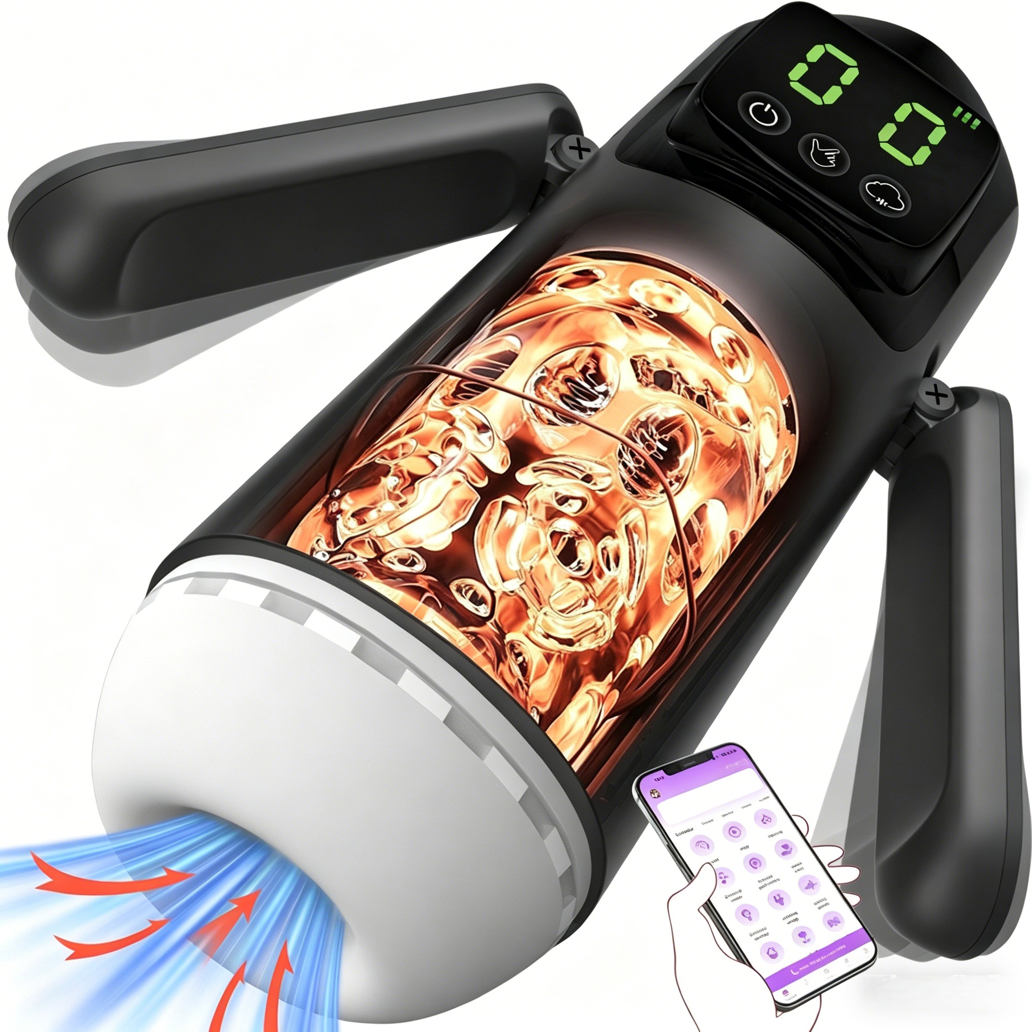 Smart Automatic Massage Device for Men - Suction & Telescopic with Heating Function