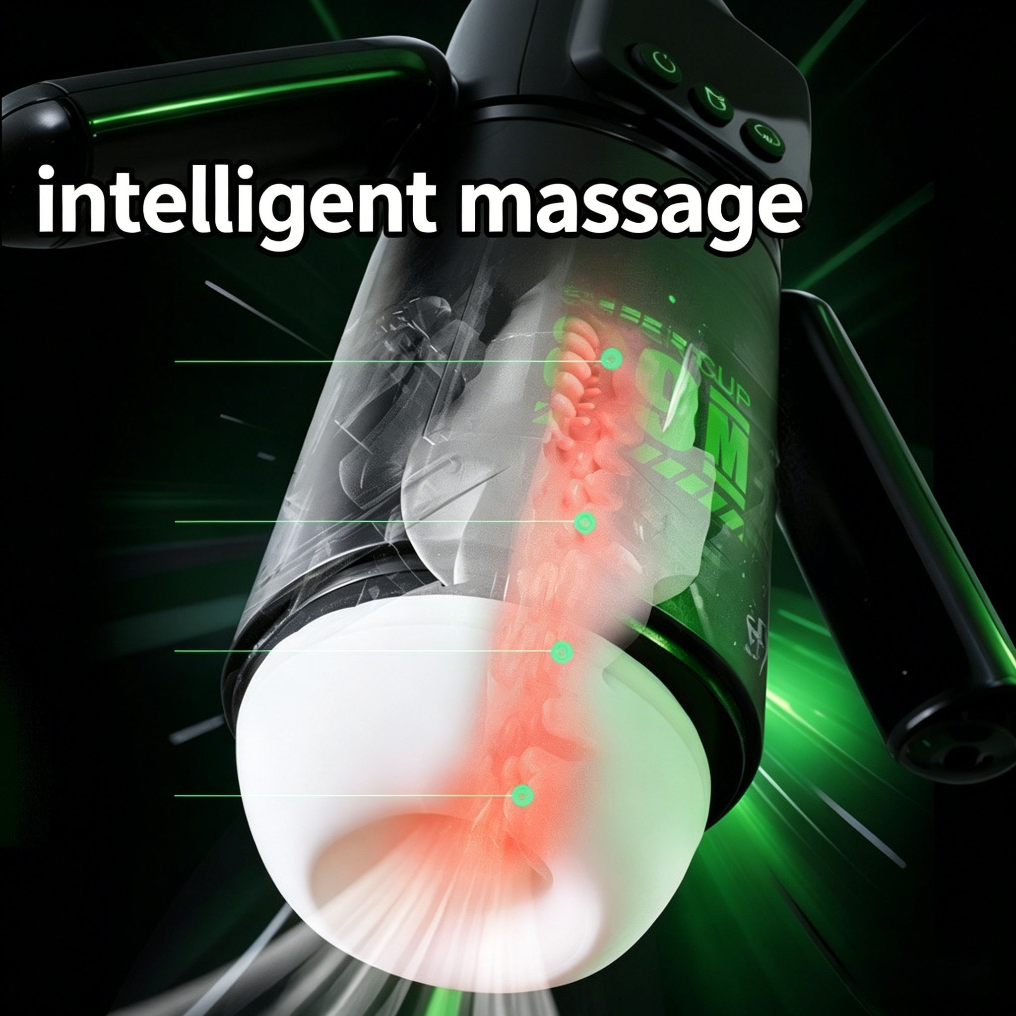 Smart Automatic Massage Device for Men - Suction & Telescopic with Heating Function