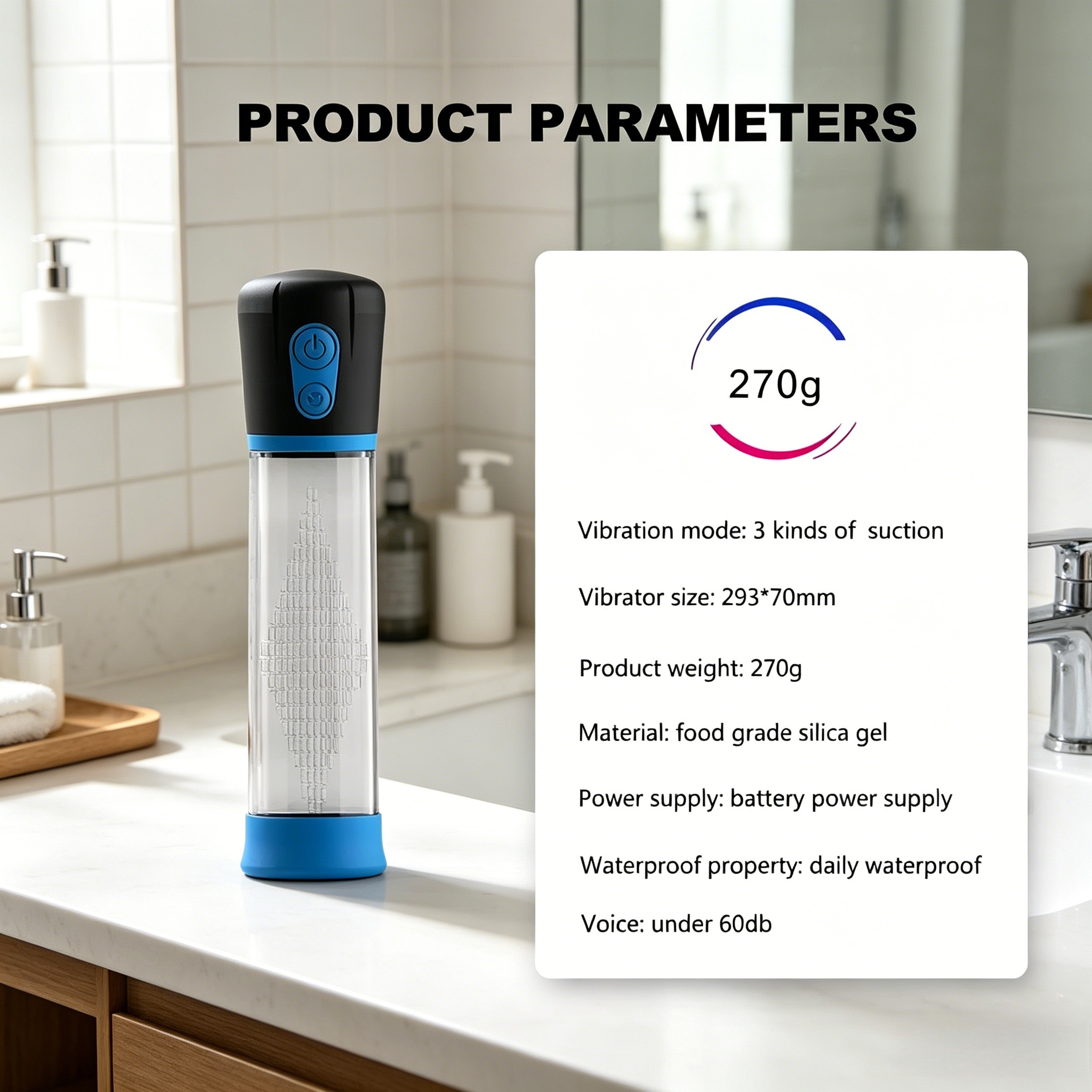 Men’s Vacuum Suction Massage Device - Stretch Training with LCD Display | Personal Care Tool