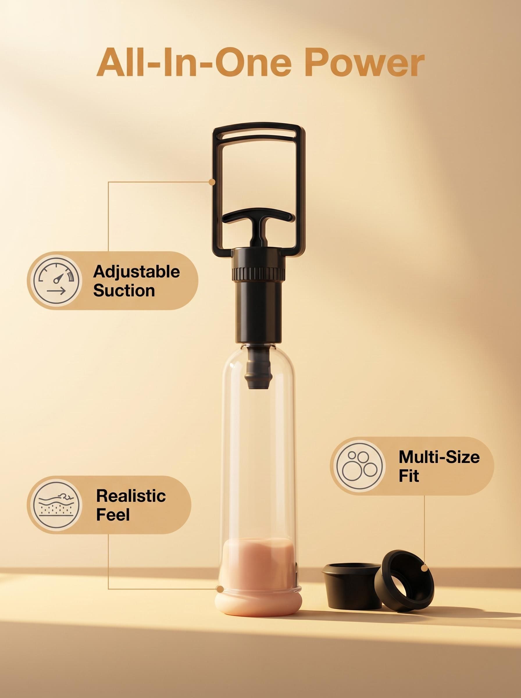 Men’s Vacuum Suction Massage Device - Portable Handheld Personal Care Tool