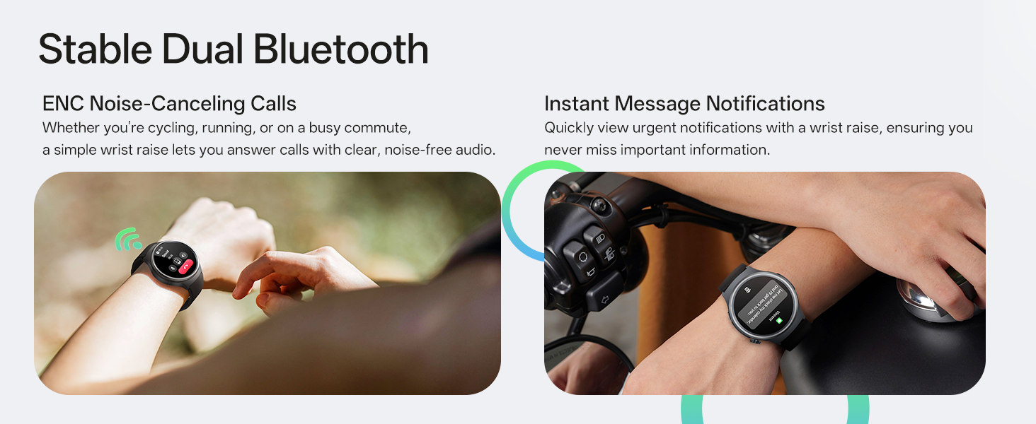 Stable Dual Bluetooth  ENC Noise-Canceling Calls Instant Message Notifications