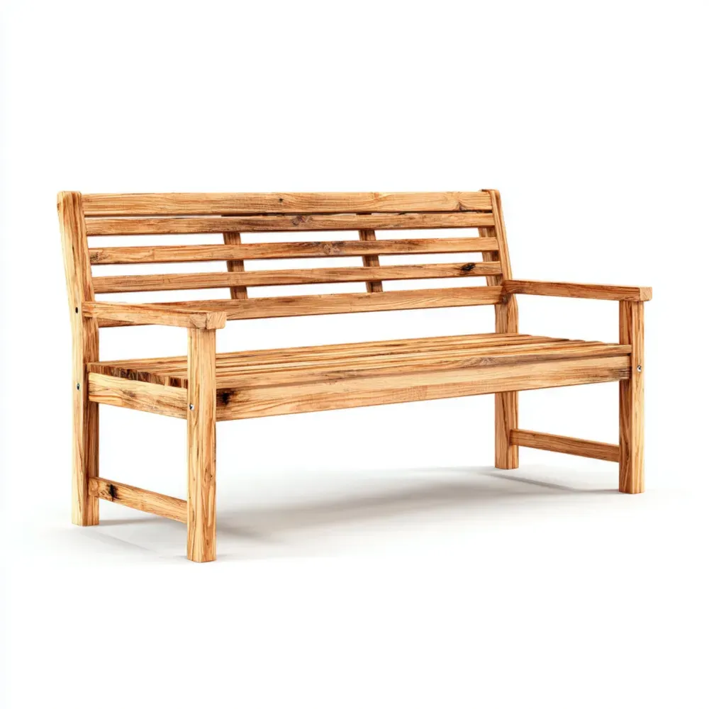 木製ガーデンベンチ 150x60x85 cm 自然色 屋外用