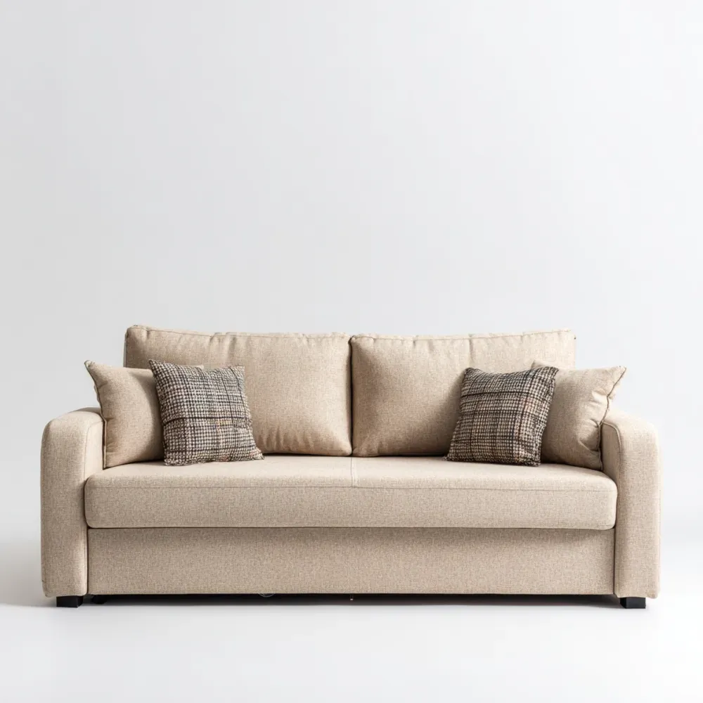 ソファ ファブリック 200x90x85 cm – ベージュ – コンテンポラリーデザイン