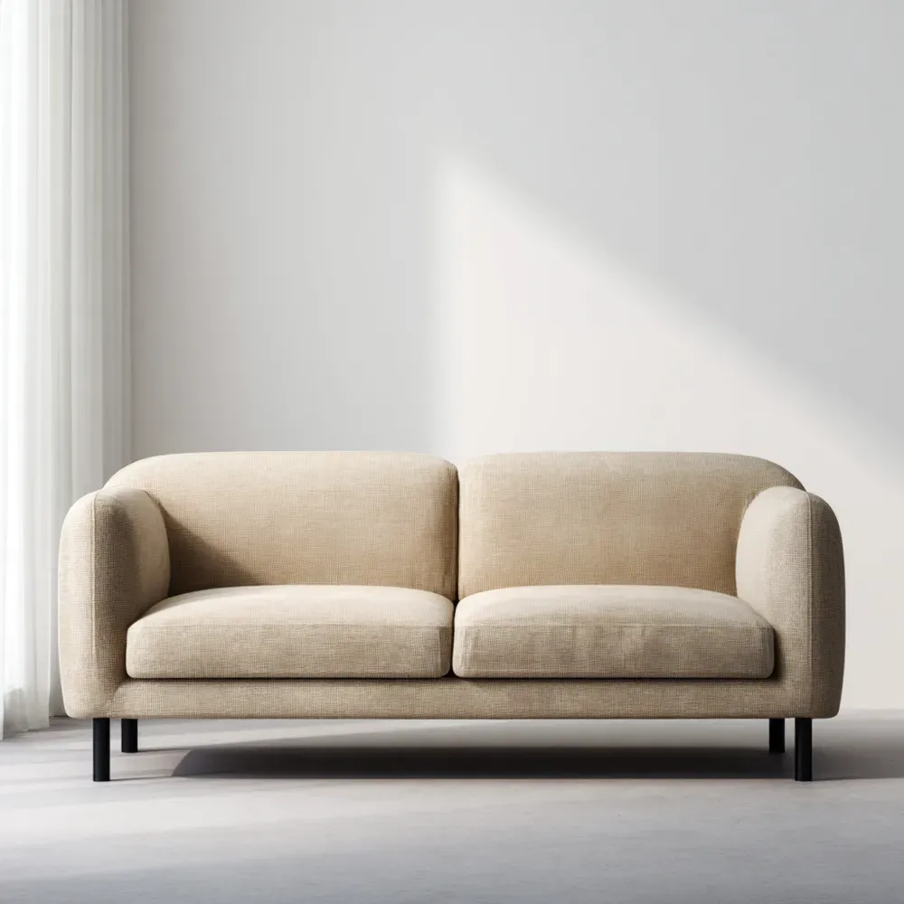 2人掛け布製ソファ 150x80x85 cm – ベージュ – モダンスタイル