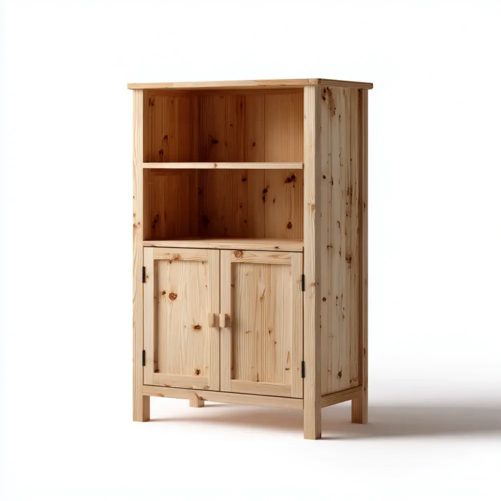 キッチンキャビネット パイン材 85x40x120 cm – ナチュラルウッド
