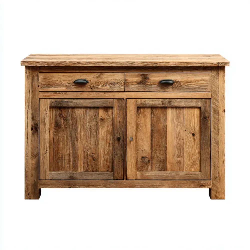 キッチンキャビネット 天然木製 85x40x80cm ヴィンテージデザイン