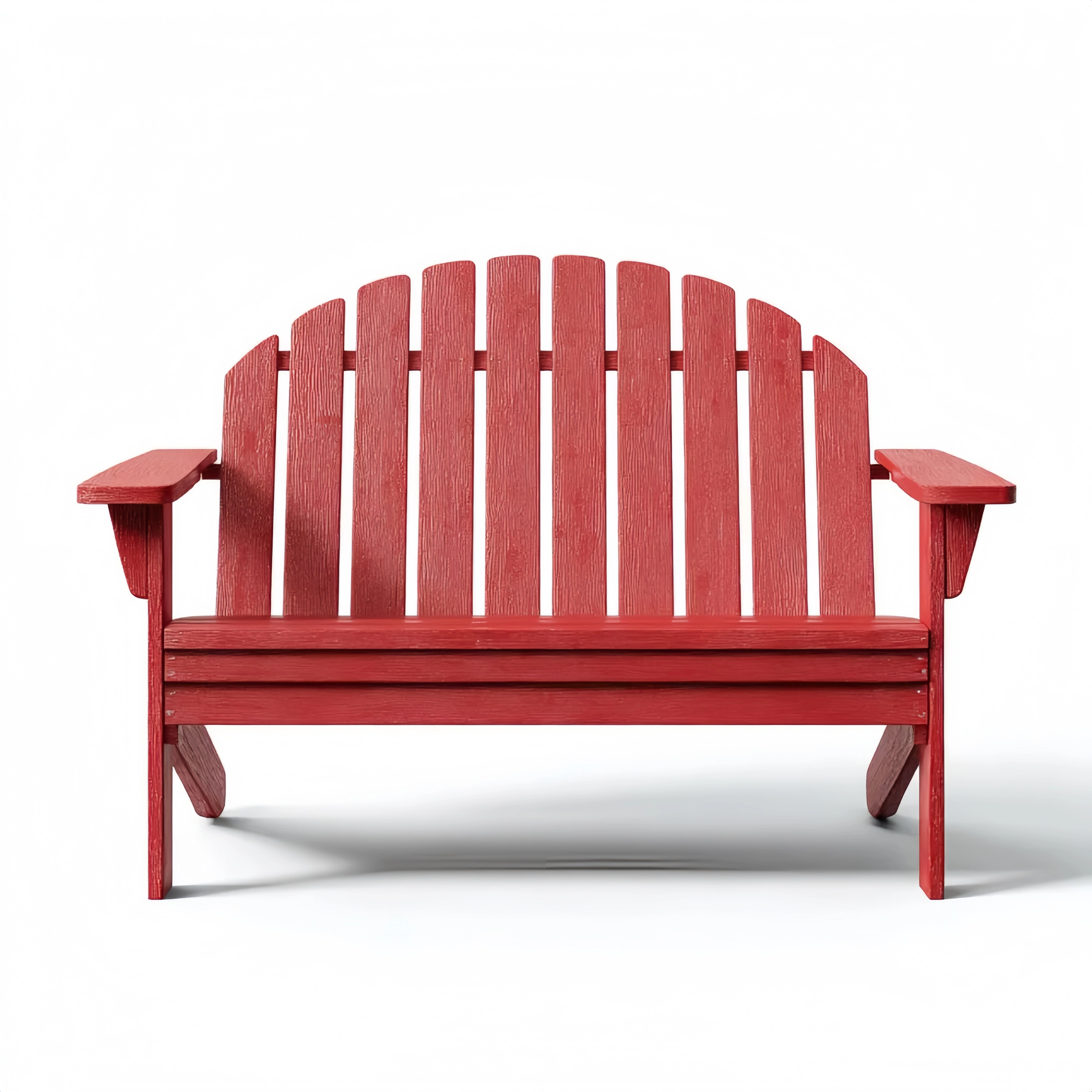 屋外用木製ガーデンベンチ 120x60x89cm - レッド