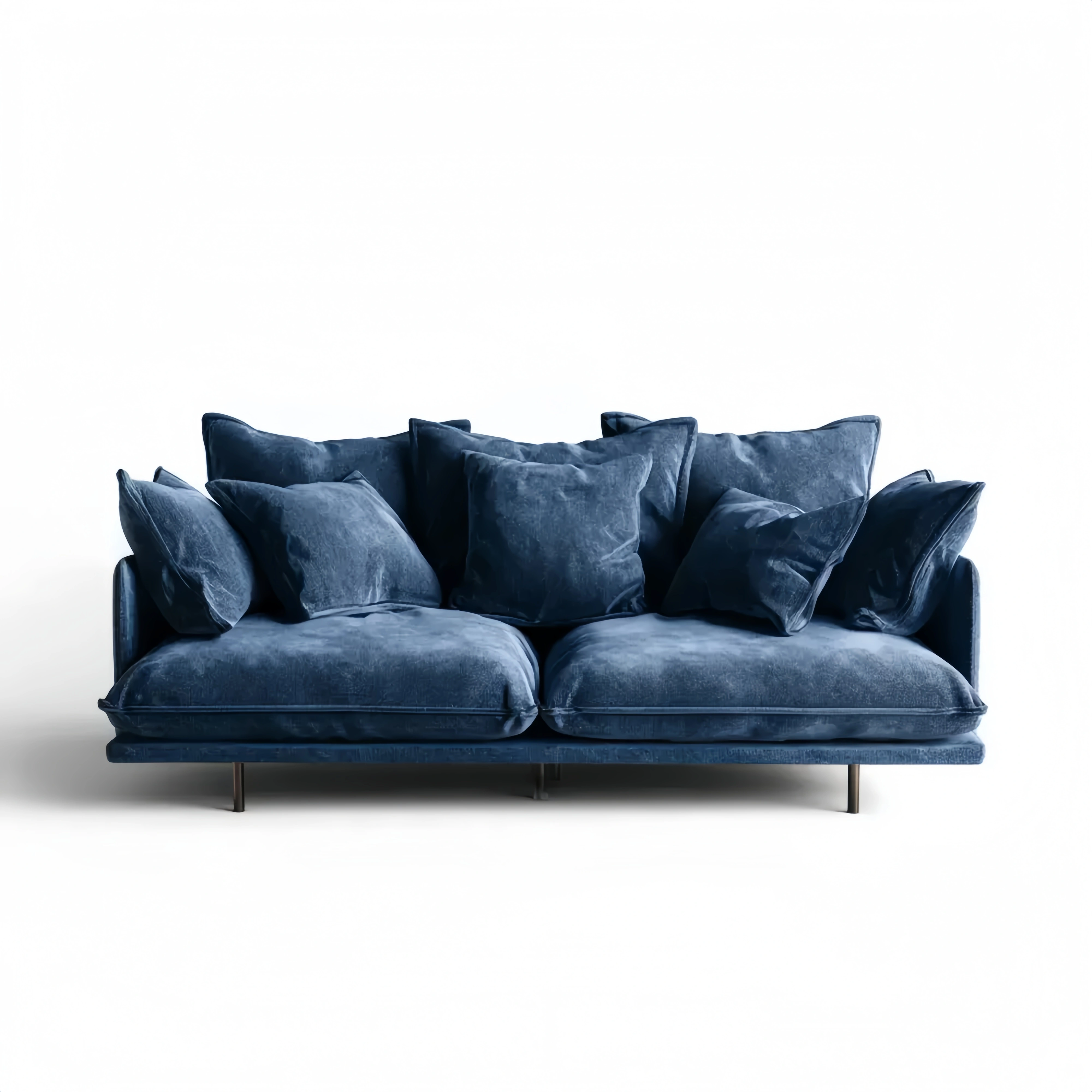 2人掛けソファ 150x85x90 cm – ネイビー – モダンクラシックデザイン
