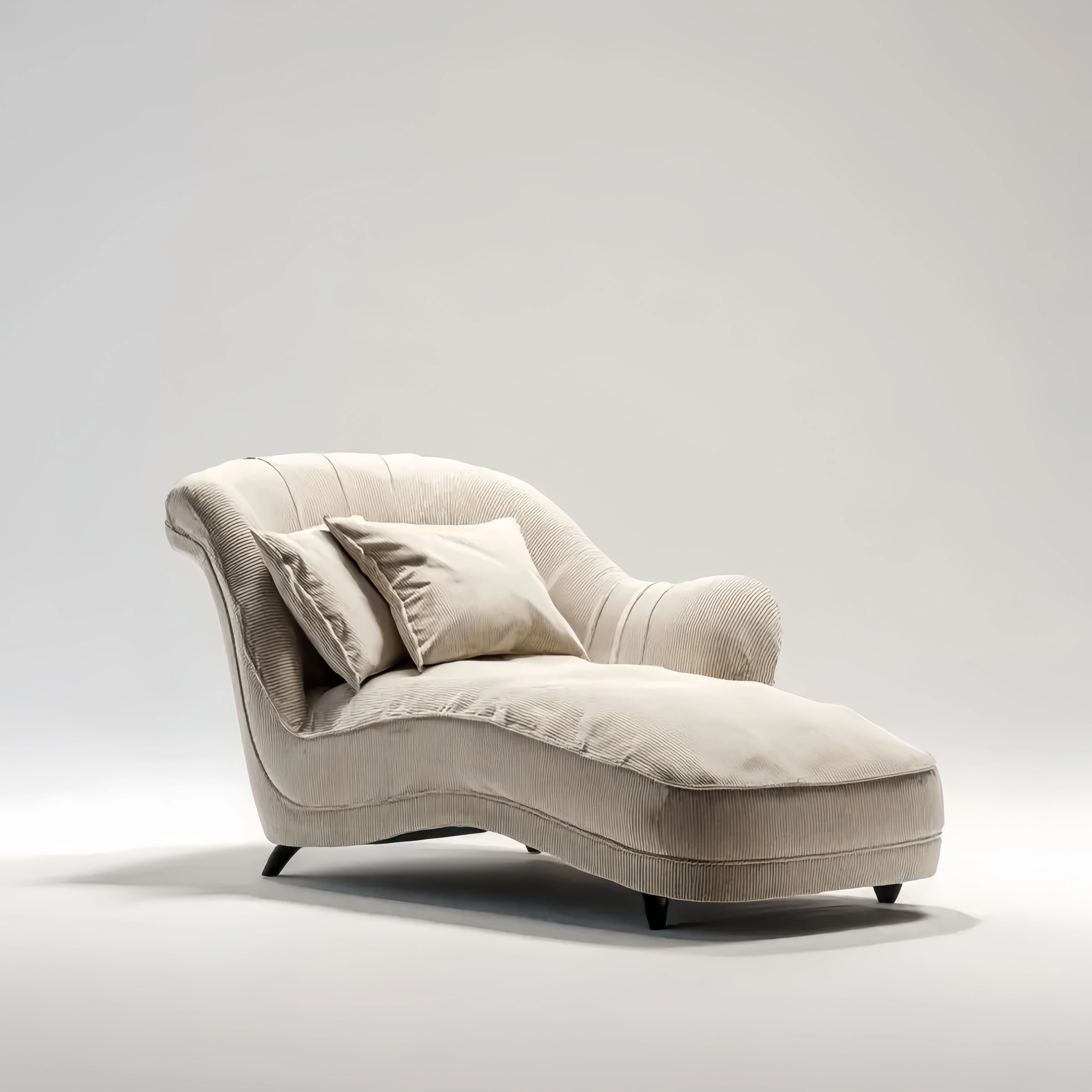 リクライニングチェア ベルベット 160x80x90 cm – ベージュ – クラシックデザイン