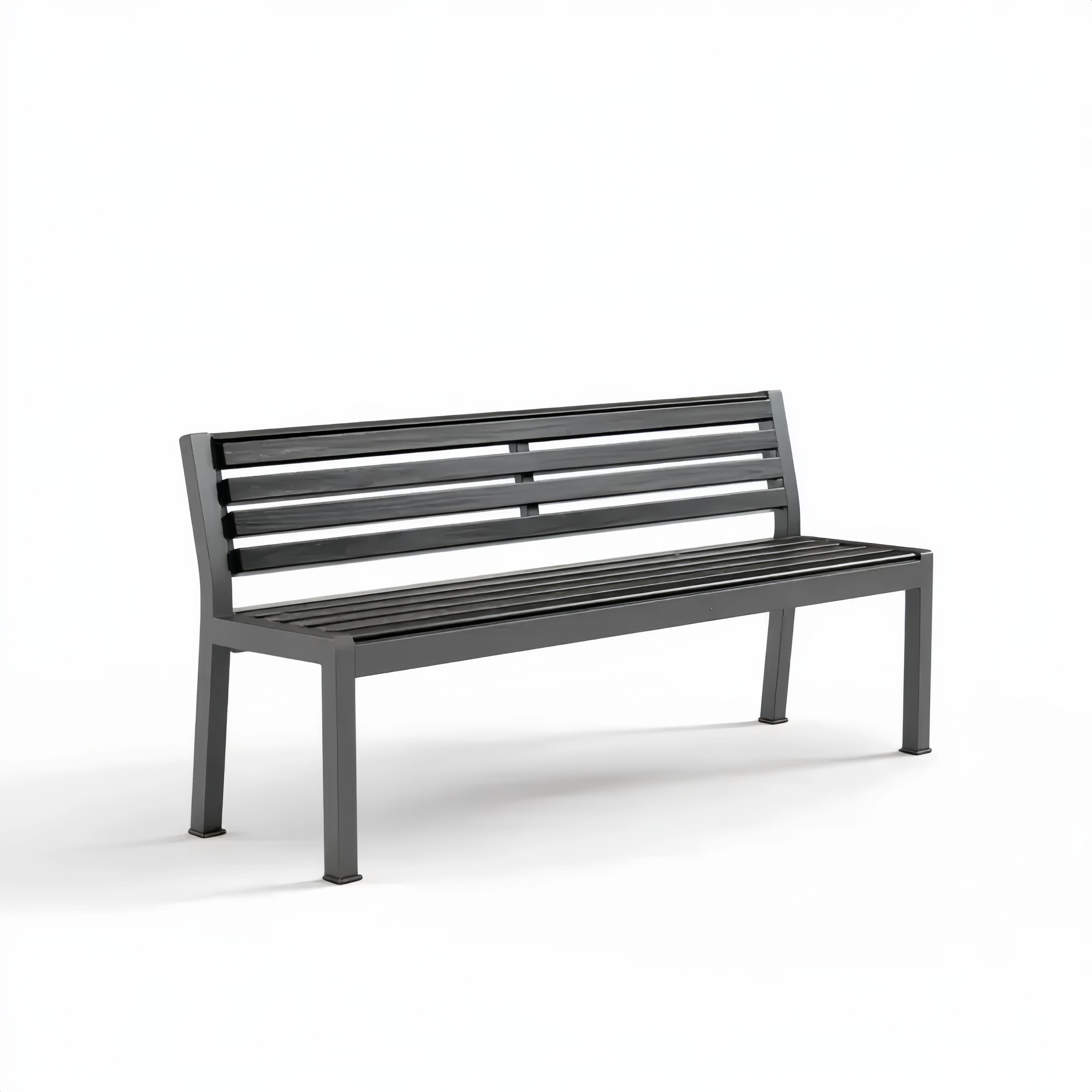 ガーデンベンチ 金属製 180x42x75 cm – ダークグレー – 耐候性デザイン