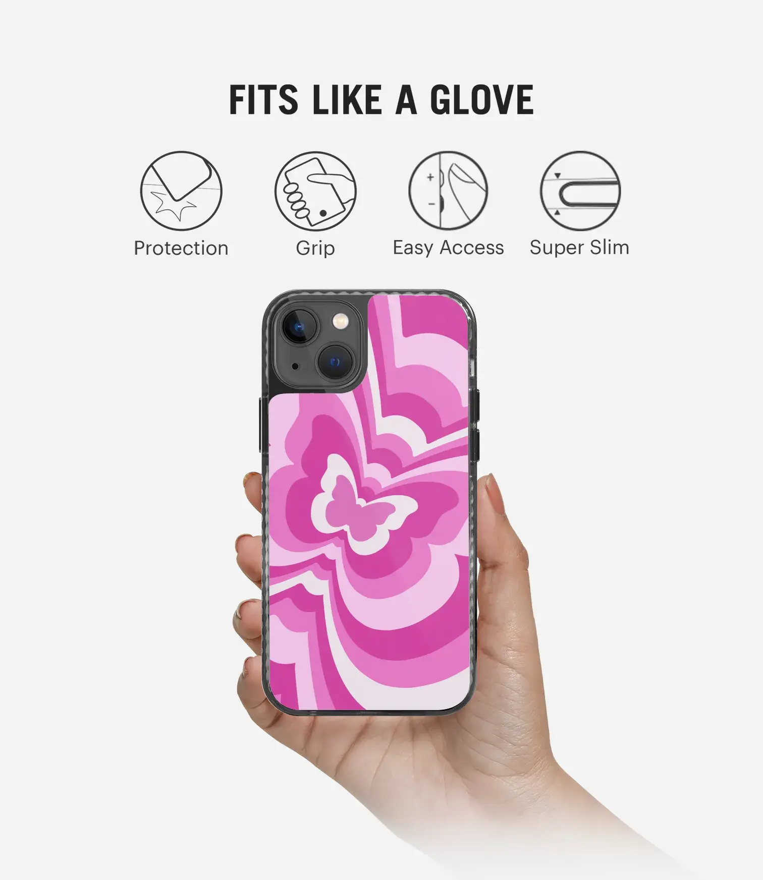 Pink Butterfly Y2K Stride 2.0 Phone Case