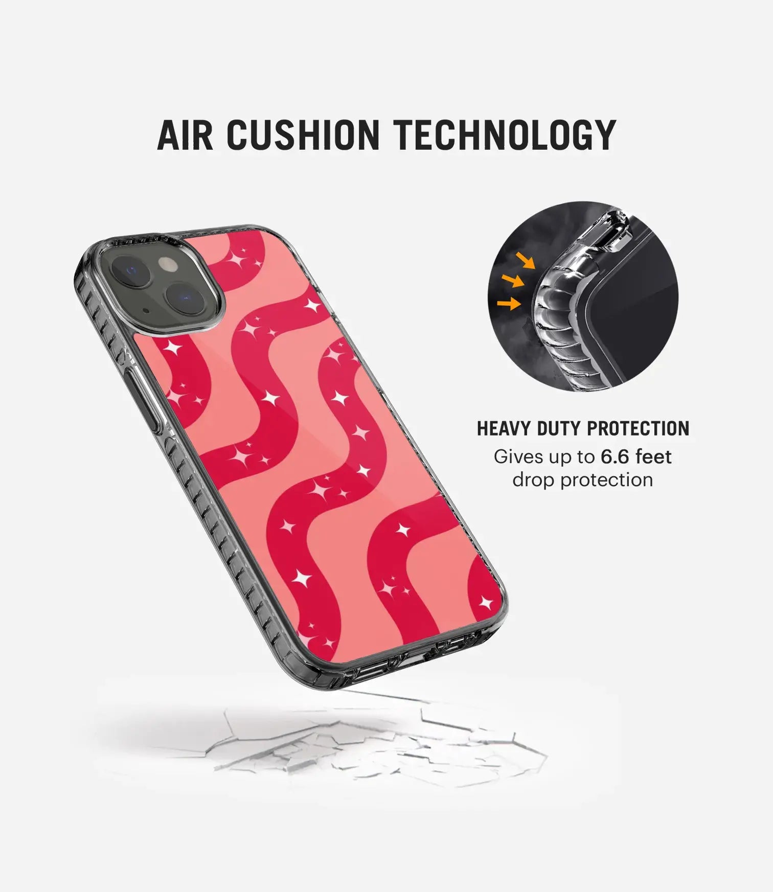 Red/Pink Retro Swirl Y2K Stride 2.0 Phone Case
