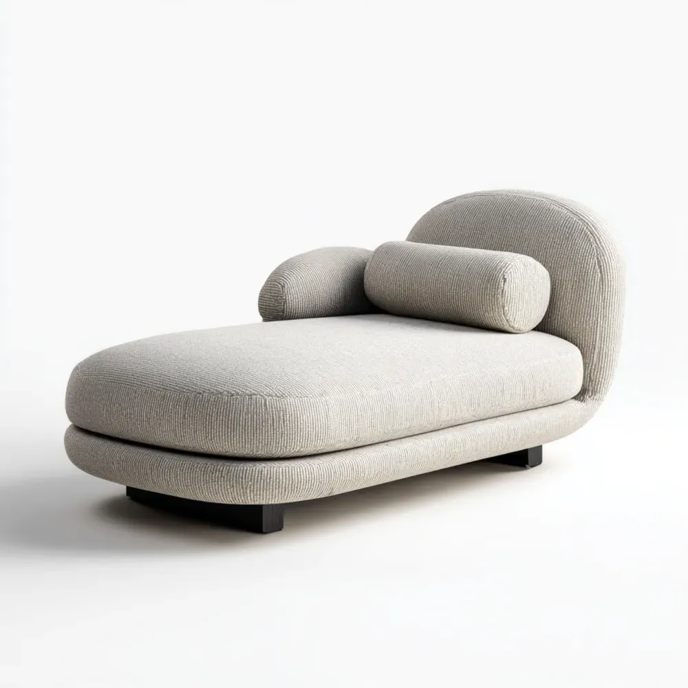 リクライニングチェア ファブリック 180x75x85 cm – ライトグレー – モダンデザイン