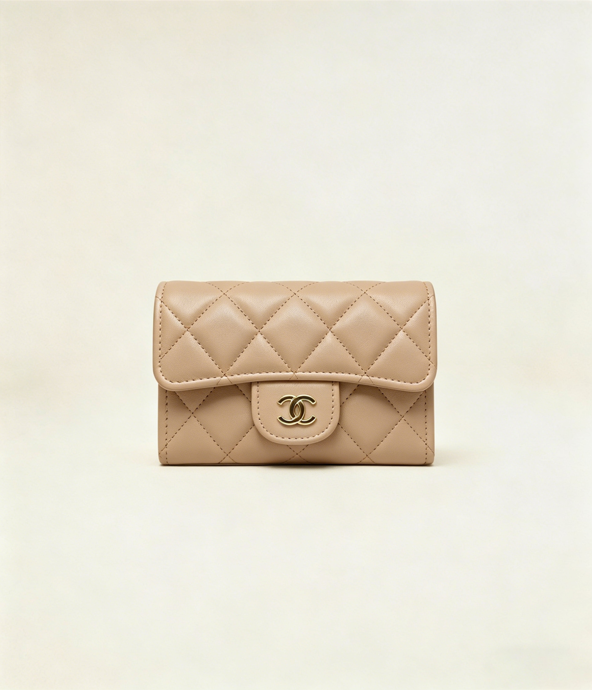 クラシック フラップ カード ケース / ライトブラウン