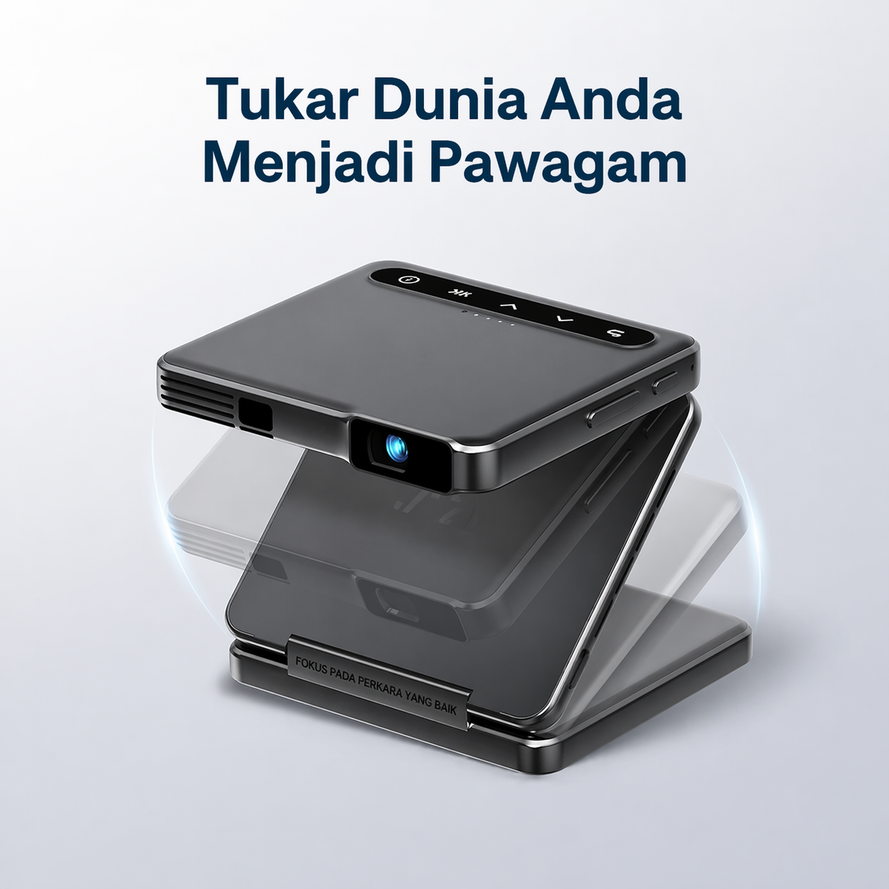 PIZER ZIP Tri-Fold Projektor Mini Mudah Alih
