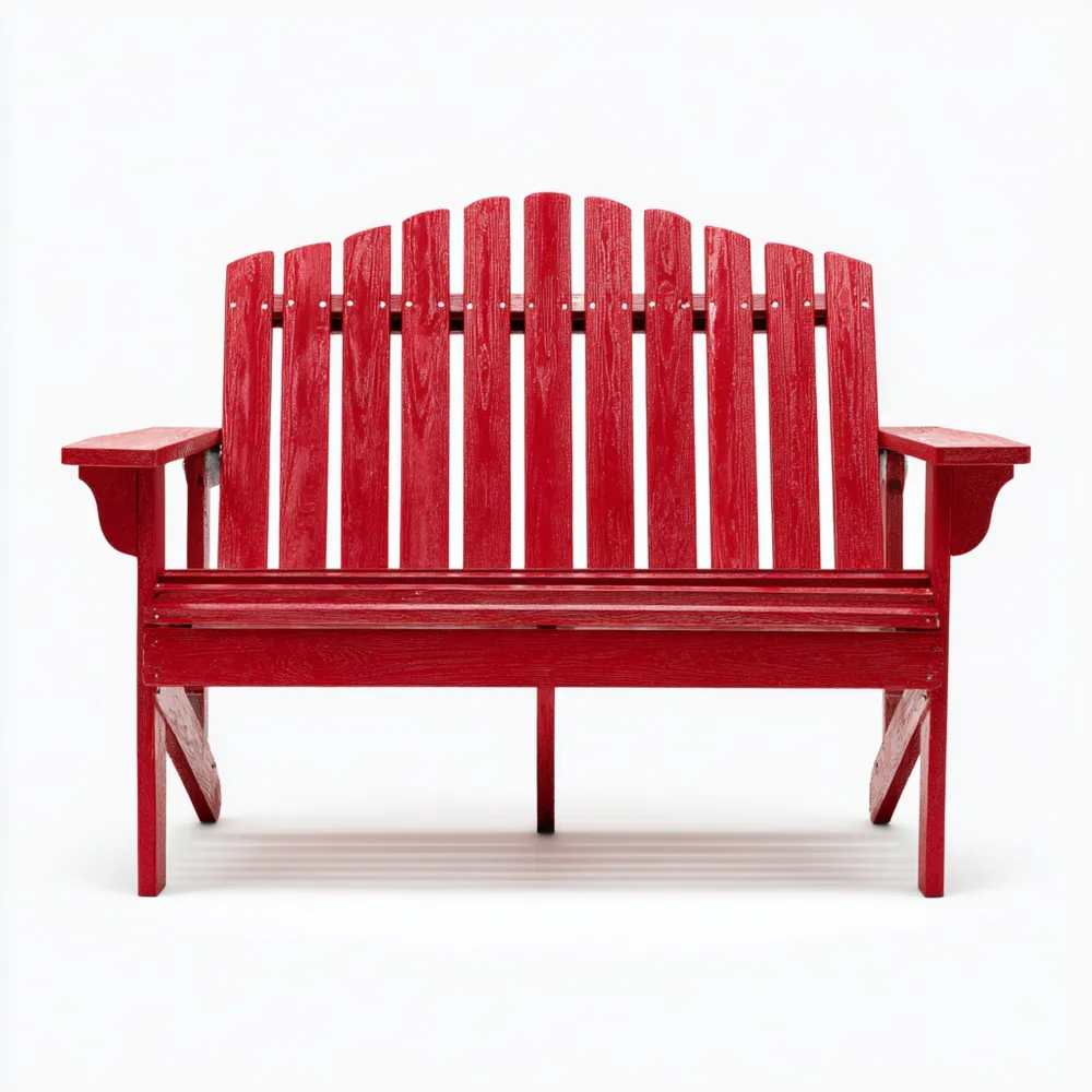 ガーデンベンチ ウッド 120x60x85 cm – レッド – クラシックデザイン