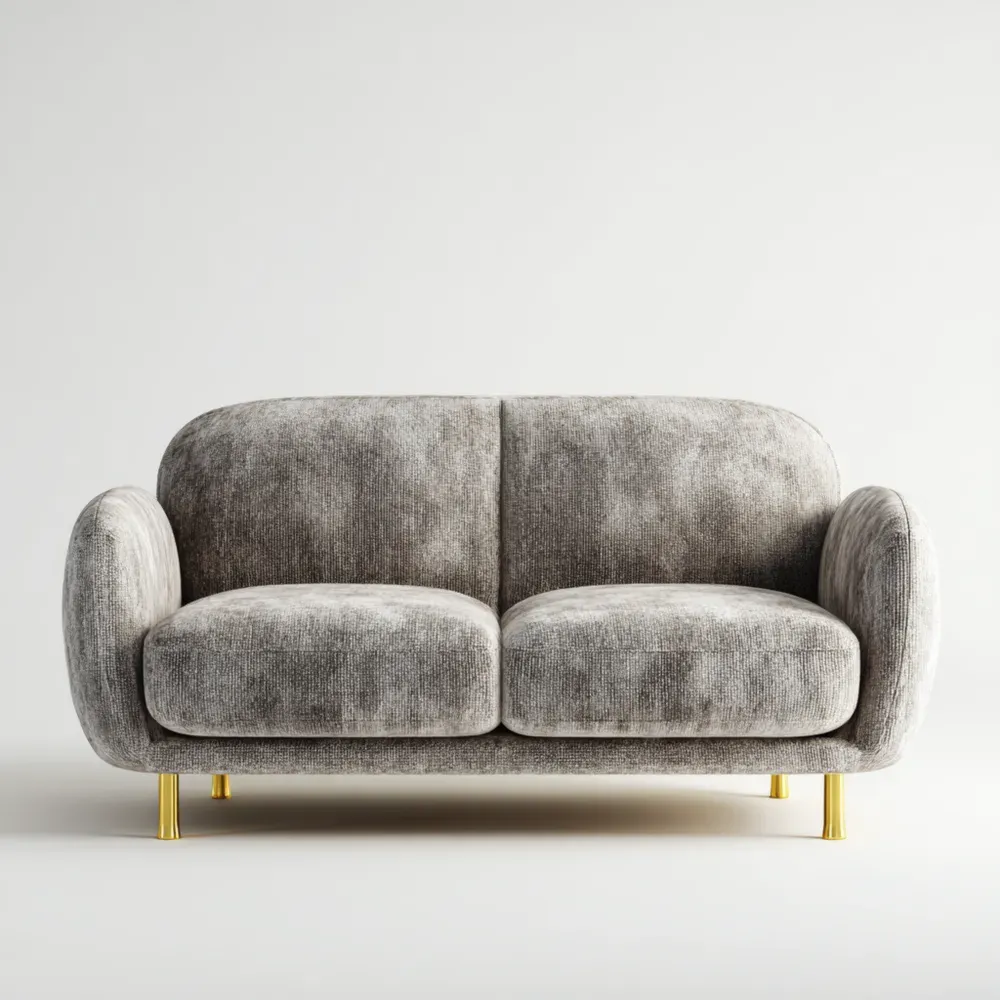 2人掛けソファ 布製 180x90x75 cm - グレー - モダンスタイル