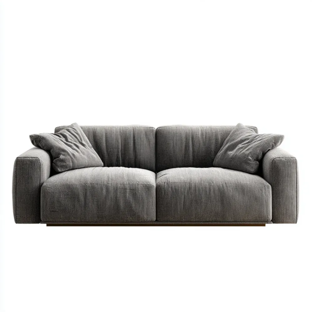 2人掛けソファ 布製 180x90x80 cm – グレー – 現代デザイン