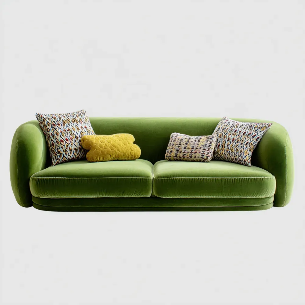 ソファー ベルベット 190x85x75 cm - グリーン - モダンデザイン