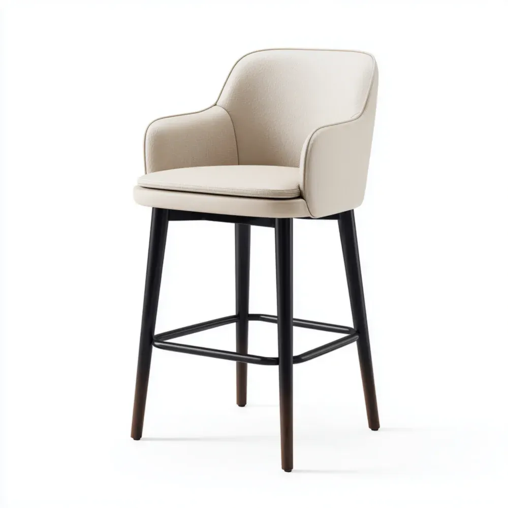 バースツール ファブリック製 50x50x100 cm – ベージュ – モダンデザイン