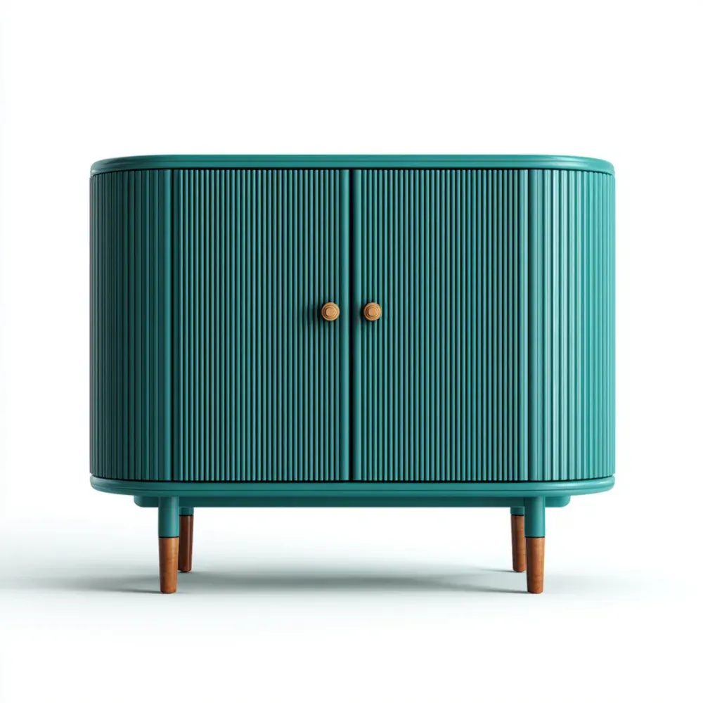 収納キャビネット 木製 80x40x75 cm - グリーン