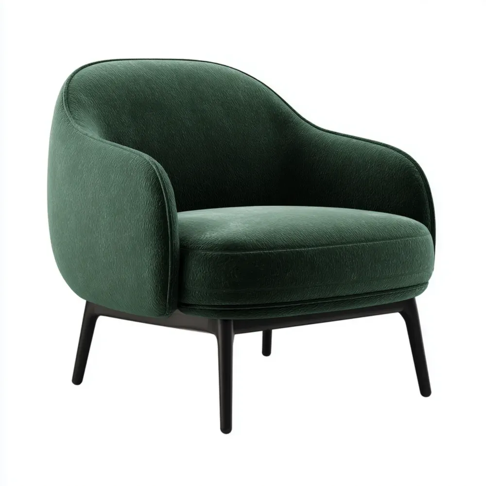 アームチェア 布製 75x85x80 cm – グリーン – モダンスタイル