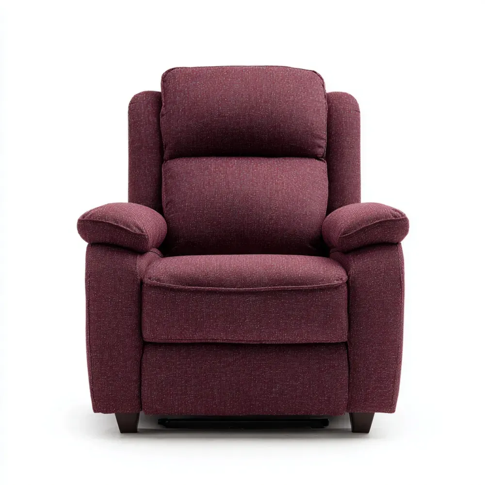 リクライニングアームチェア 布地 75x90x100 cm – ボルドー – コンフォートデザイン