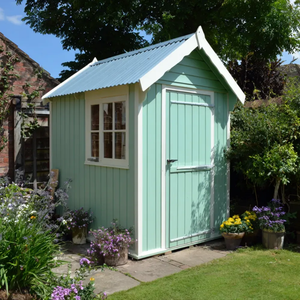 庭用物置小屋 木製 200x150x210 cm - ミントグリーン