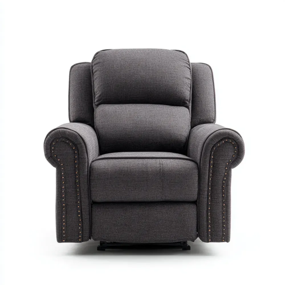 リクライニングチェア 布製 85x90x100 cm - ダークグレー - 快適設計