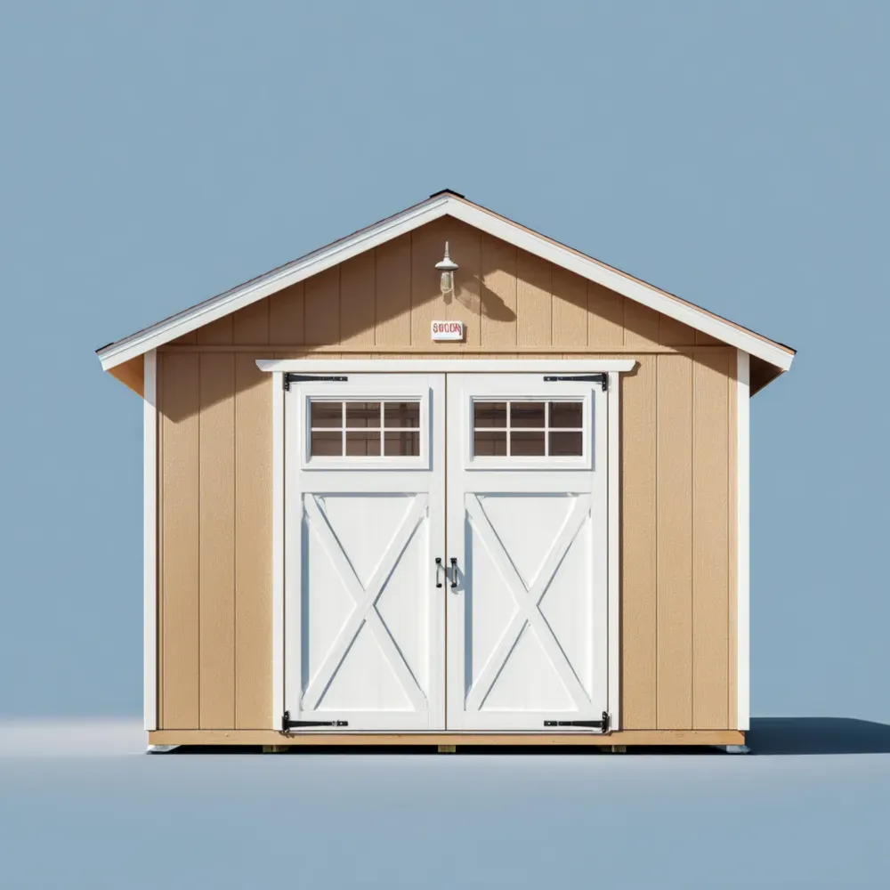 庭の物置小屋 木製 250x200x210 cm - ベージュ - 組立簡単