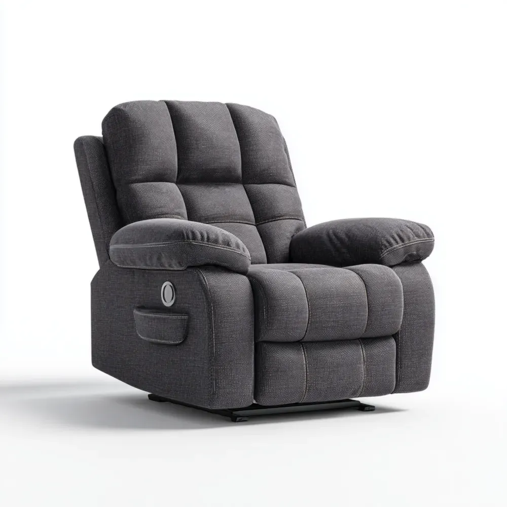 リクライニングチェア 布製 90x80x100 cm – ダークグレー