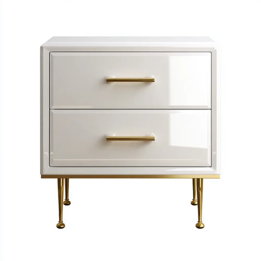 ナイトテーブル MDF 60x40x50 cm – ホワイト – モダンデザイン