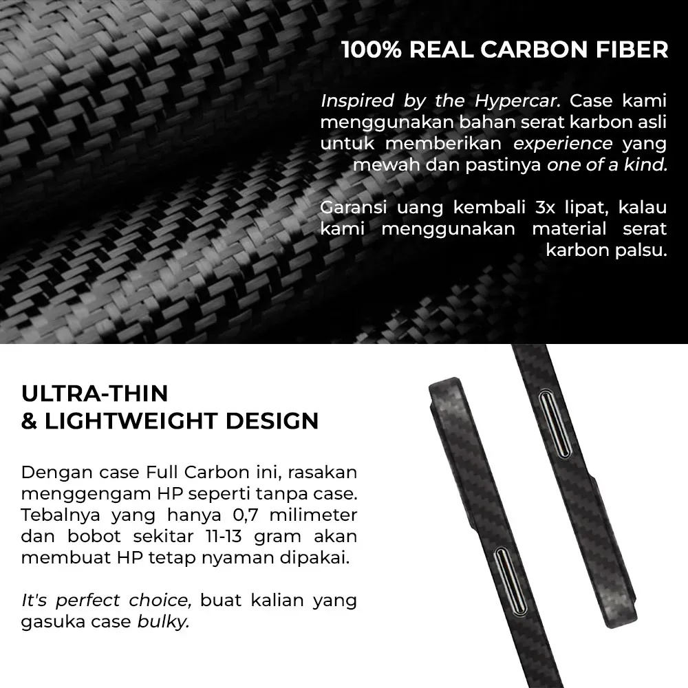 Samsung Galaxy Z Fold 8 Series - Real Full Carbon Fiber Ultra Slim / Ultra Thin Case