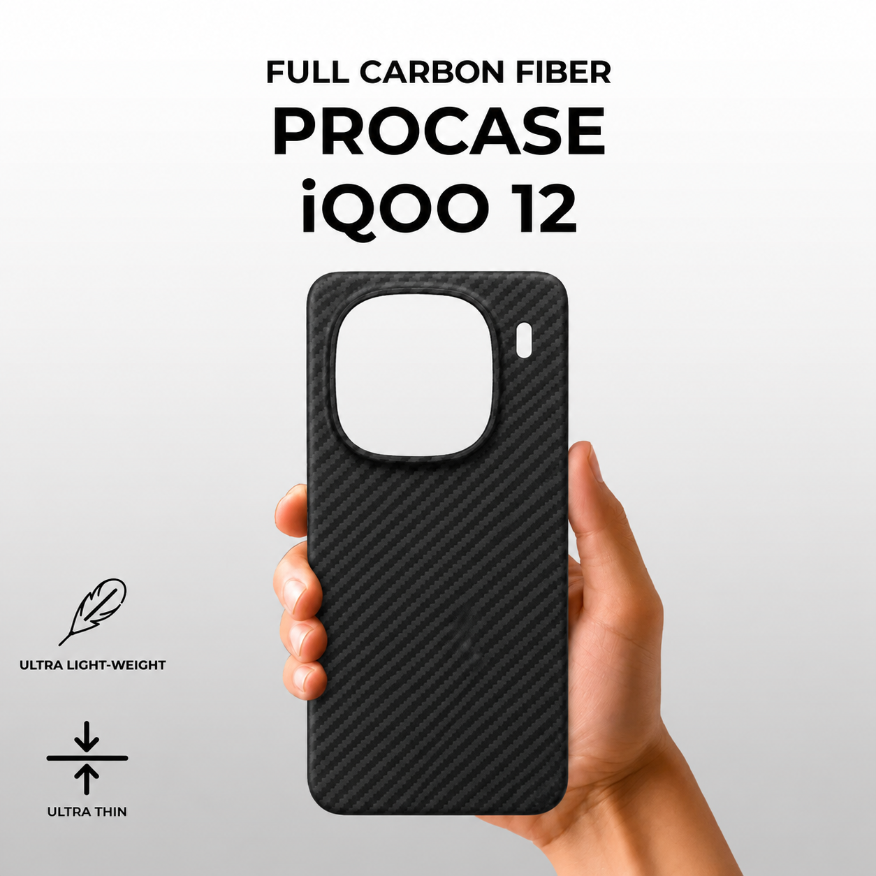iQOO 15,13,12 Series-Real Full Carbon Fiber Ultra Slim / Ultra Thin Case